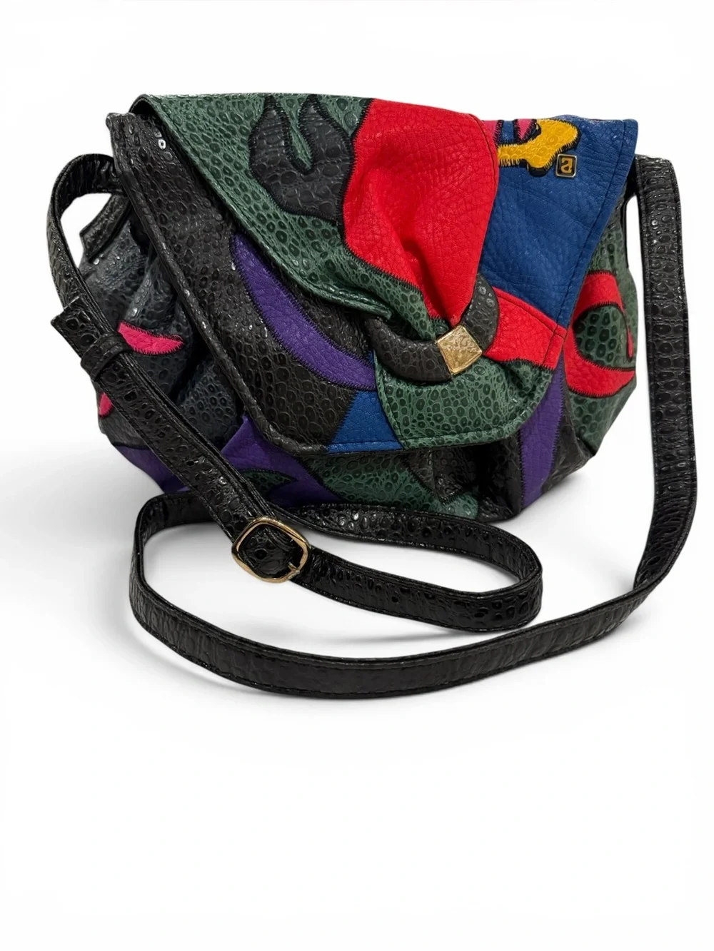 Vintage Unmistakable 80s NAS BAG Shoulder Bag/Crossbody Bag Patchwork Multicolor